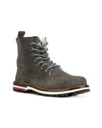 Bottes de loisirs en daim gris foncé Moncler