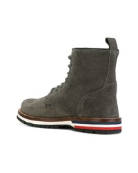 Bottes de loisirs en daim gris foncé Moncler