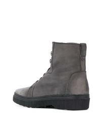 Bottes de loisirs en daim gris foncé Tod's