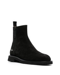 Bottes de loisirs en daim imprimées noires Off-White