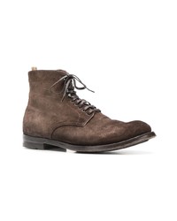 Bottes de loisirs en daim marron foncé Officine Creative