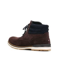 Bottes de loisirs en daim marron foncé Tommy Hilfiger