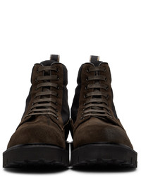 Bottes de loisirs en daim marron foncé Paul Smith