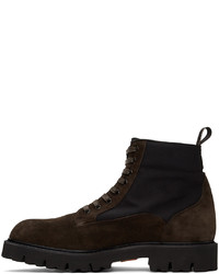 Bottes de loisirs en daim marron foncé Paul Smith