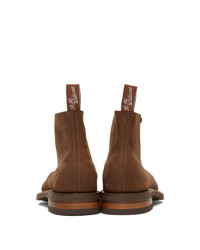 Bottes de loisirs en daim marron foncé R.M. Williams