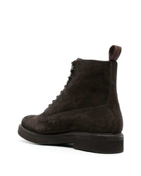 Bottes de loisirs en daim marron foncé Grenson