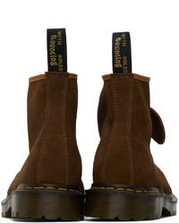 Bottes de loisirs en daim marron Dr. Martens