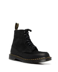 Bottes de loisirs en daim noires Dr. Martens