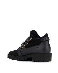 Bottes de loisirs en daim noires Giuseppe Zanotti