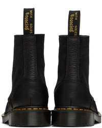 Bottes de loisirs en daim noires Dr. Martens