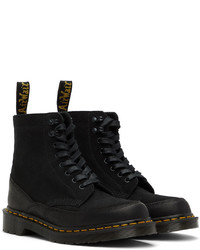 Bottes de loisirs en daim noires Dr. Martens