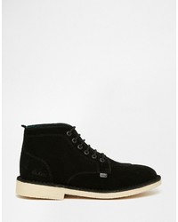 Bottes de loisirs en daim noires Kickers