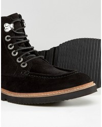 Bottes de loisirs en daim noires Kickers