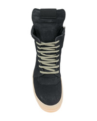 Bottes de loisirs en daim noires Rick Owens