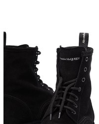 Bottes de loisirs en daim noires Alexander McQueen