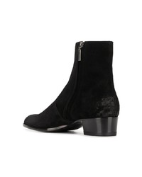 Bottes de loisirs en daim noires Saint Laurent