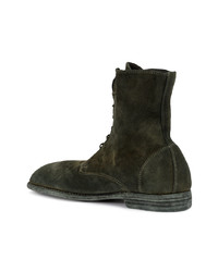 Bottes de loisirs en daim vert foncé Guidi