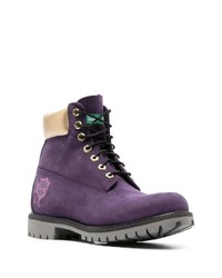 Bottes de loisirs en daim violettes Timberland