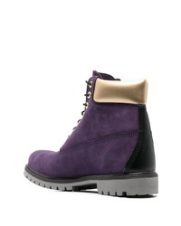 Bottes de loisirs en daim violettes Timberland