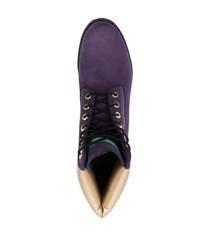 Bottes de loisirs en daim violettes Timberland