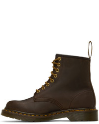 Bottes de loisirs en nubuck marron foncé Dr. Martens