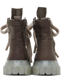 Bottes de loisirs en nubuck marron Rick Owens