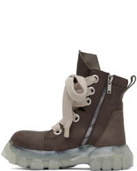 Bottes de loisirs en nubuck marron Rick Owens