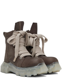 Bottes de loisirs en nubuck marron Rick Owens