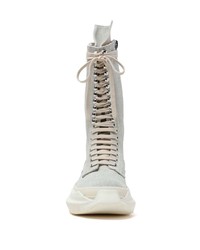 Bottes de loisirs en toile blanches Rick Owens DRKSHDW