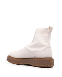 Bottes de loisirs en toile blanches Hogan