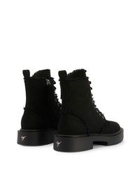 Bottes de loisirs en toile noires Giuseppe Zanotti