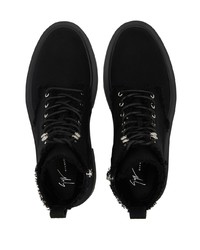 Bottes de loisirs en toile noires Giuseppe Zanotti