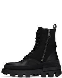 Bottes de loisirs en toile noires Moncler