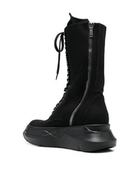 Bottes de loisirs en toile noires Rick Owens DRKSHDW