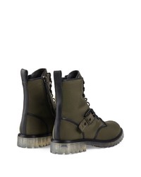 Bottes de loisirs en toile olive Giuseppe Zanotti