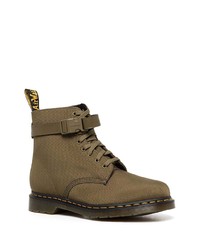 Bottes de loisirs en toile olive Dr. Martens