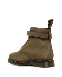 Bottes de loisirs en toile olive Dr. Martens