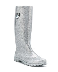 Bottes de pluie argentées Chiara Ferragni