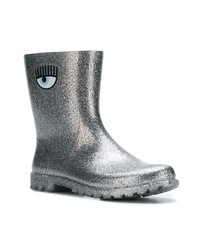 Bottes de pluie argentées Chiara Ferragni