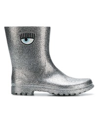 Bottes de pluie argentées Chiara Ferragni