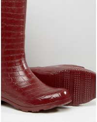 Bottes de pluie bordeaux Asos