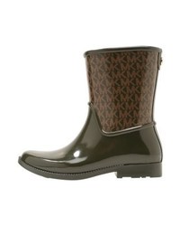 Bottes de pluie imprimées olive Michael Kors