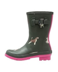 Bottes de pluie imprimées vert foncé Tom joule