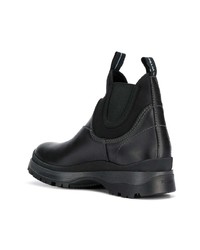 Bottes de pluie noires Prada