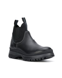 Bottes de pluie noires Prada