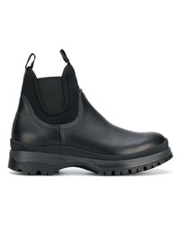 Bottes de pluie noires Prada