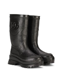 Bottes de pluie noires Dolce & Gabbana