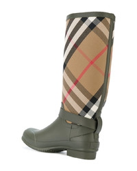 Bottes de pluie olive Burberry