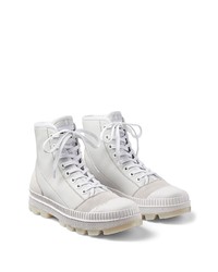 Bottes de travail en cuir blanches Jimmy Choo