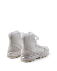 Bottes de travail en cuir blanches Jimmy Choo